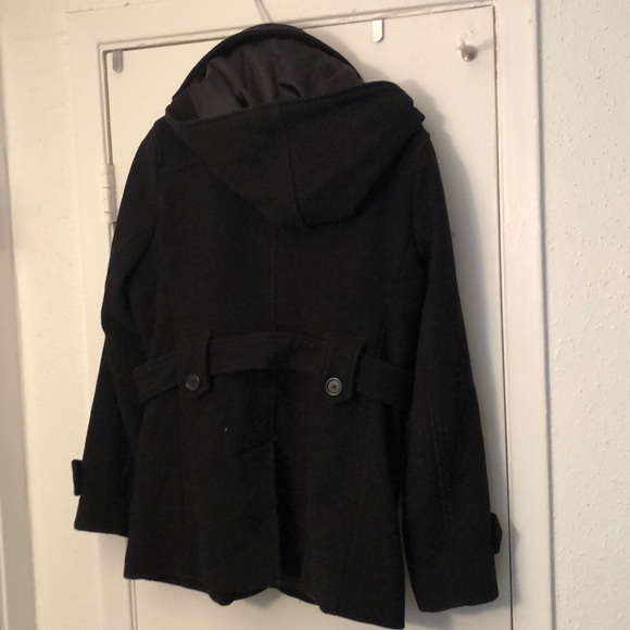 Wool hooded coat - Picture 2 of 2